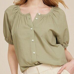 Maurices Puff Sleeve Button Down Blouse - XXL
